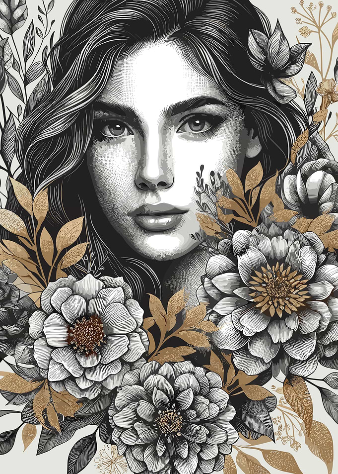 Woman with Flowers