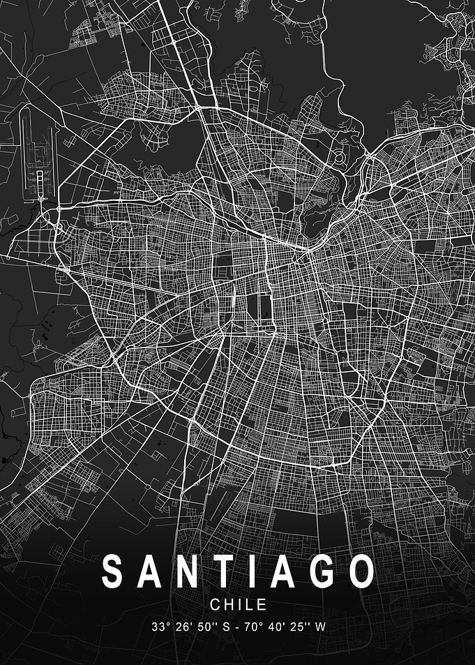 Santiago Chile City Map