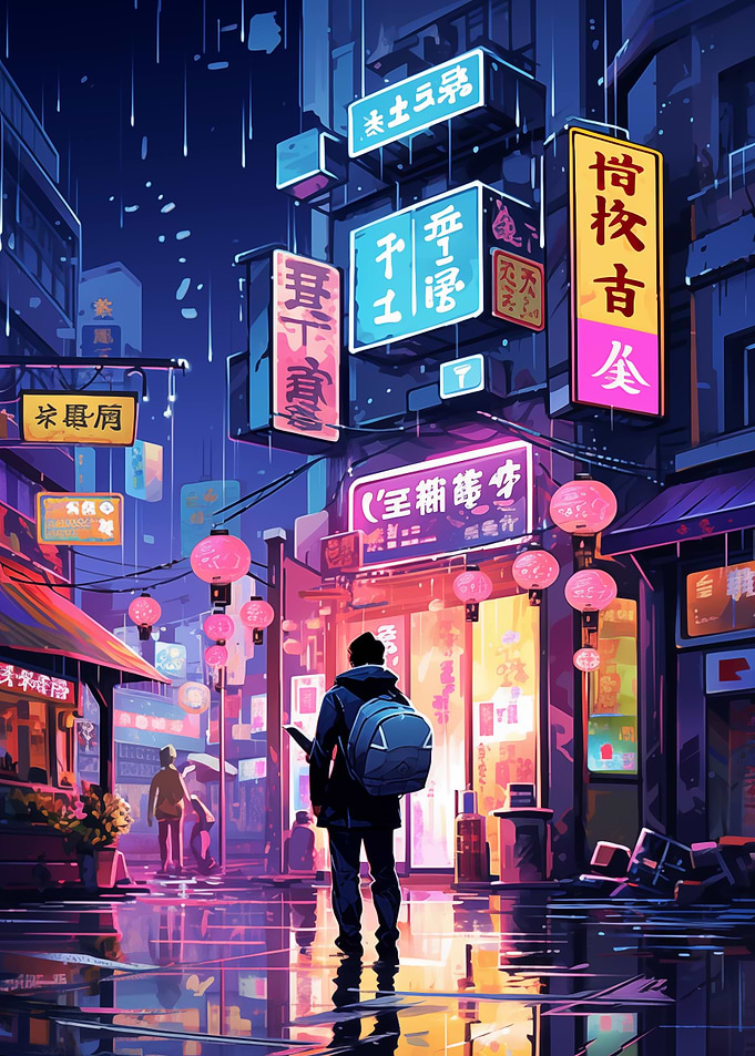 Rainy Night in Tokyo Alley