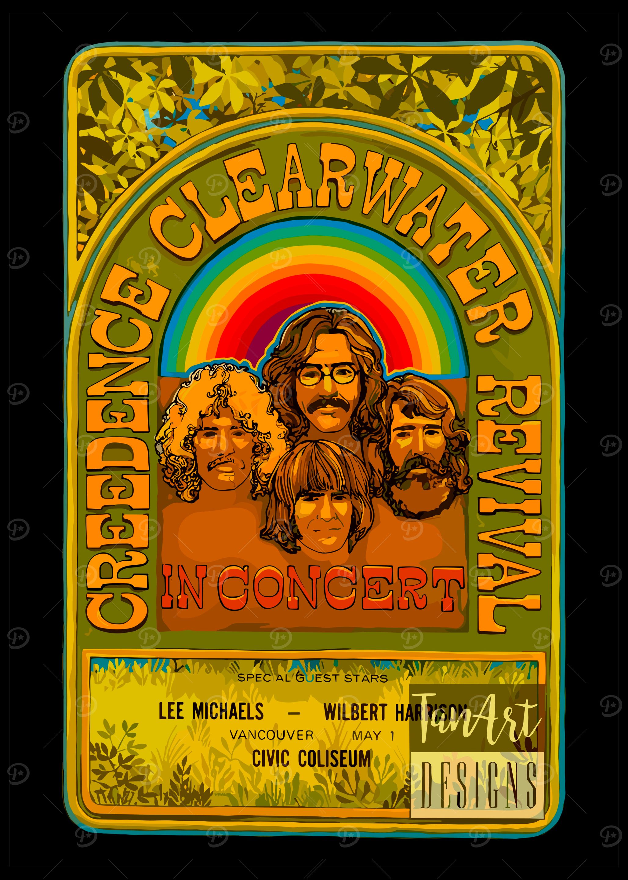 Creedence Clearwater Revival Concert Poster