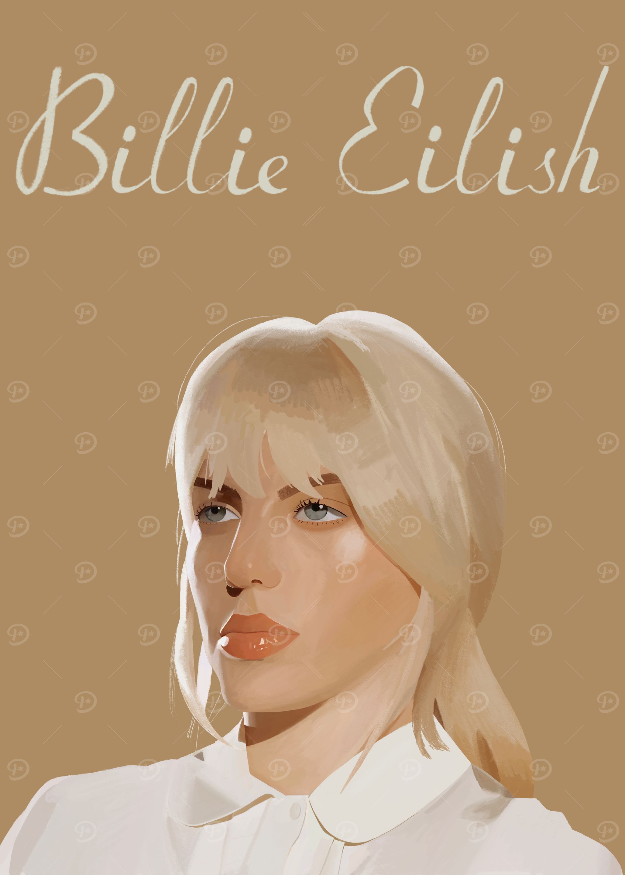 Billie Eilish Happier Than Ever (bigger font)