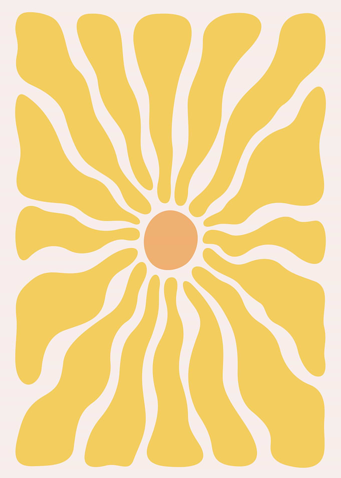 Aesthetic Vintage Flowers Retro Sunflower