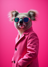 Koala in Pink Sunglasses