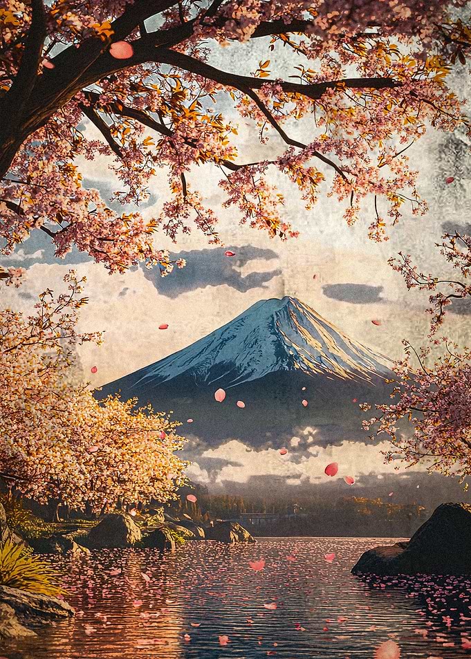 Mount Fuji Sakura Landscape