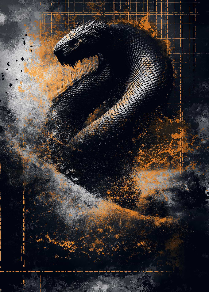 Black Snake Jörmungandr Norse Mythology