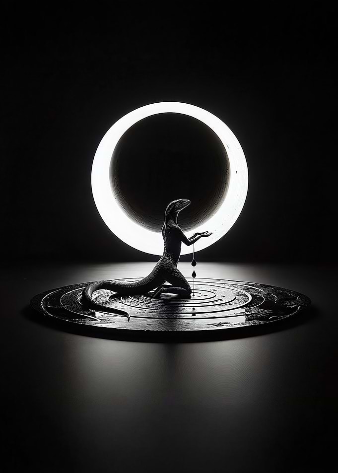 Lizard with Halo