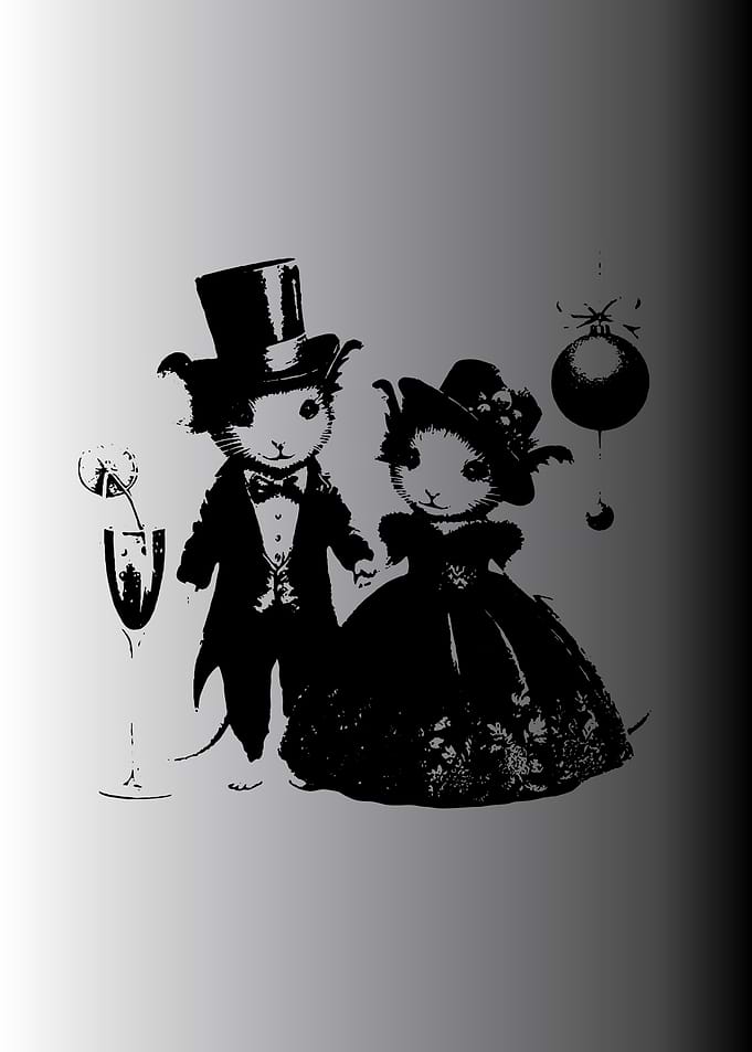 Mouse Couple New Year's Eve
