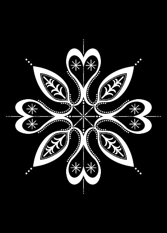 White Snowflake Design