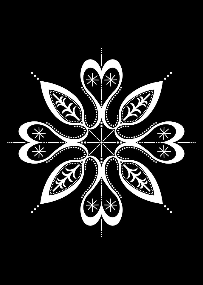White Snowflake Design