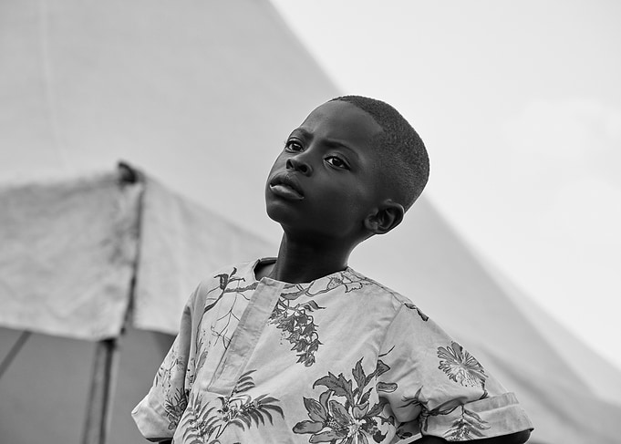 Young Boy Looking Up