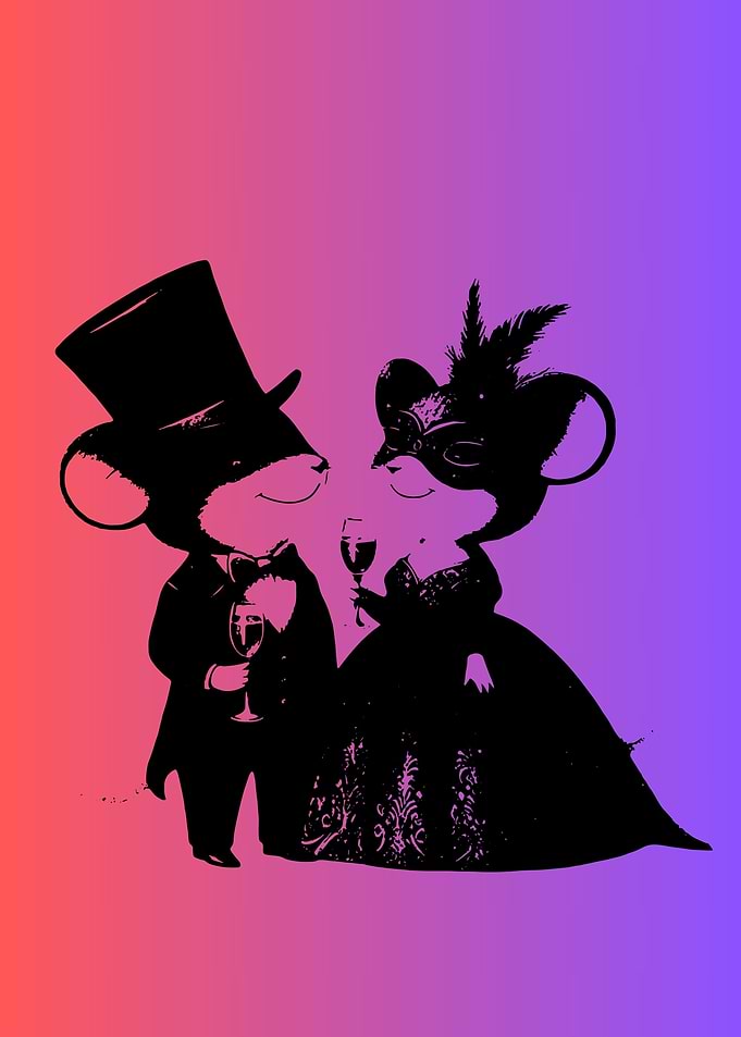 Mouse Couple in Love