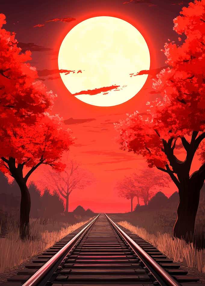 Red Sunset Railroad