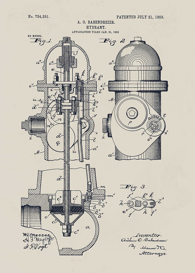 Fire Hydrant Patent Drawing