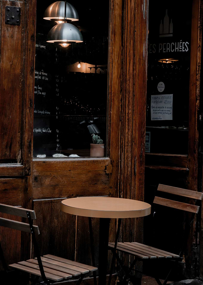 Parisian Cafe Table
