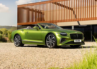 Green Bentley Continental GT Convertible