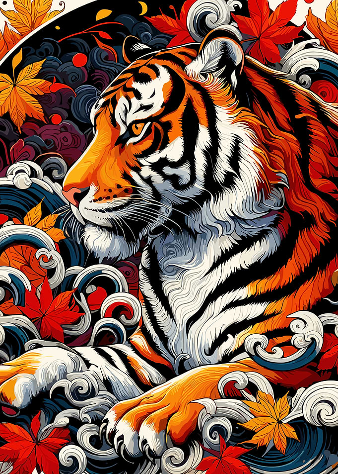 Tiger in Autumn