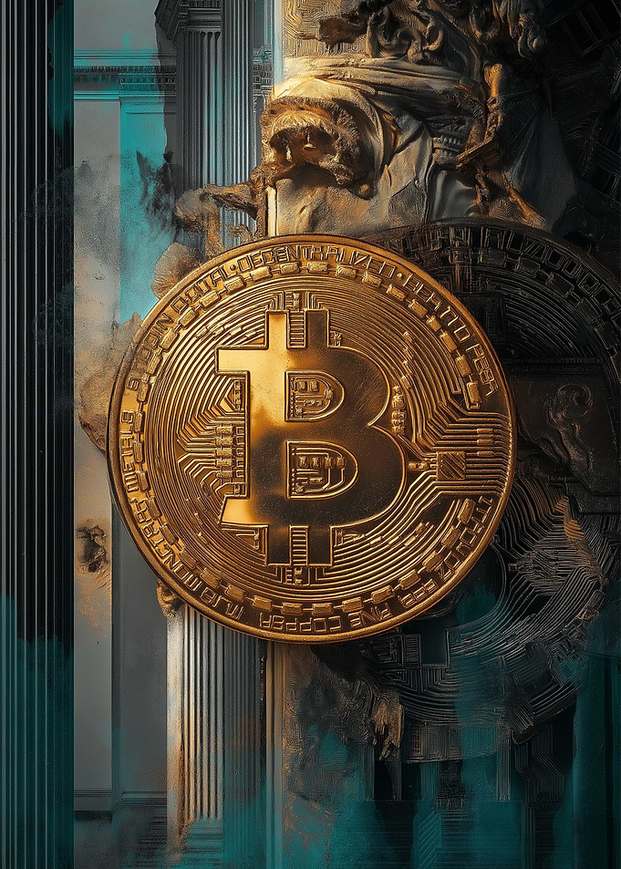 Bitcoin Ancient Ruins Art