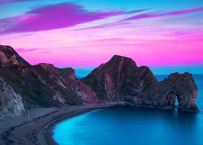 Coastal Rock Arch Sunset