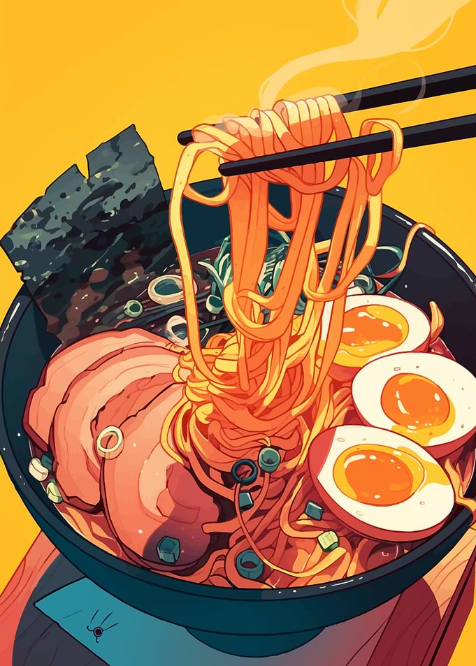 Ramen Bowl Illustration