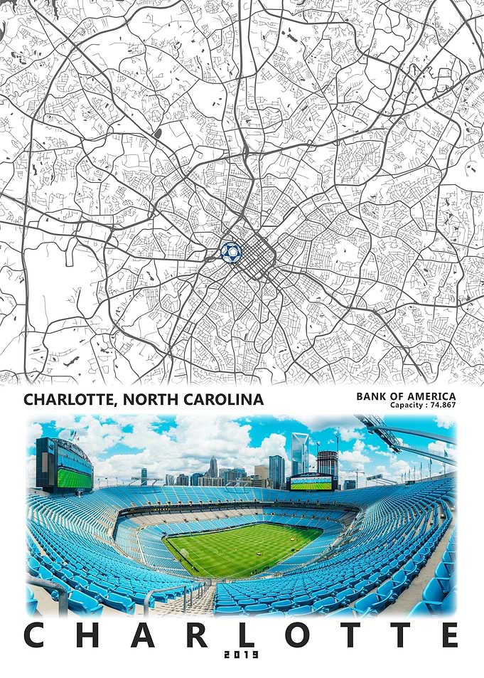 Charlotte, NC Stadium Map