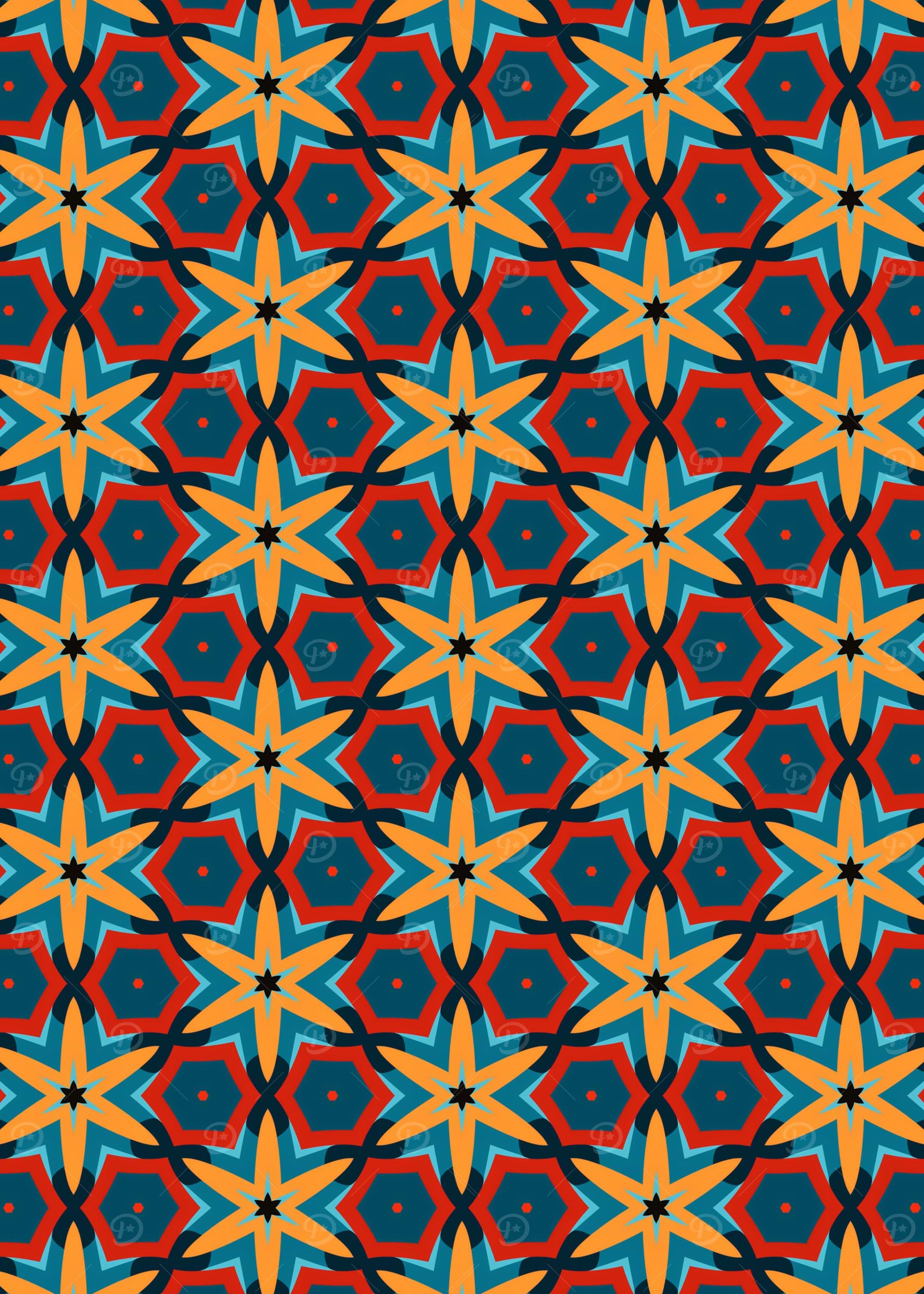 Stars &amp; Hexagons Geometric Pattern