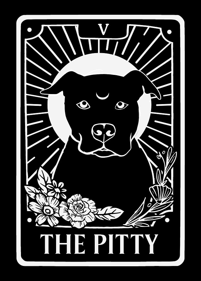 Pitbull Dog The Pitty Tarot Card