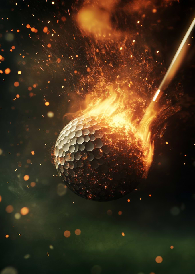 Flaming Golf Ball