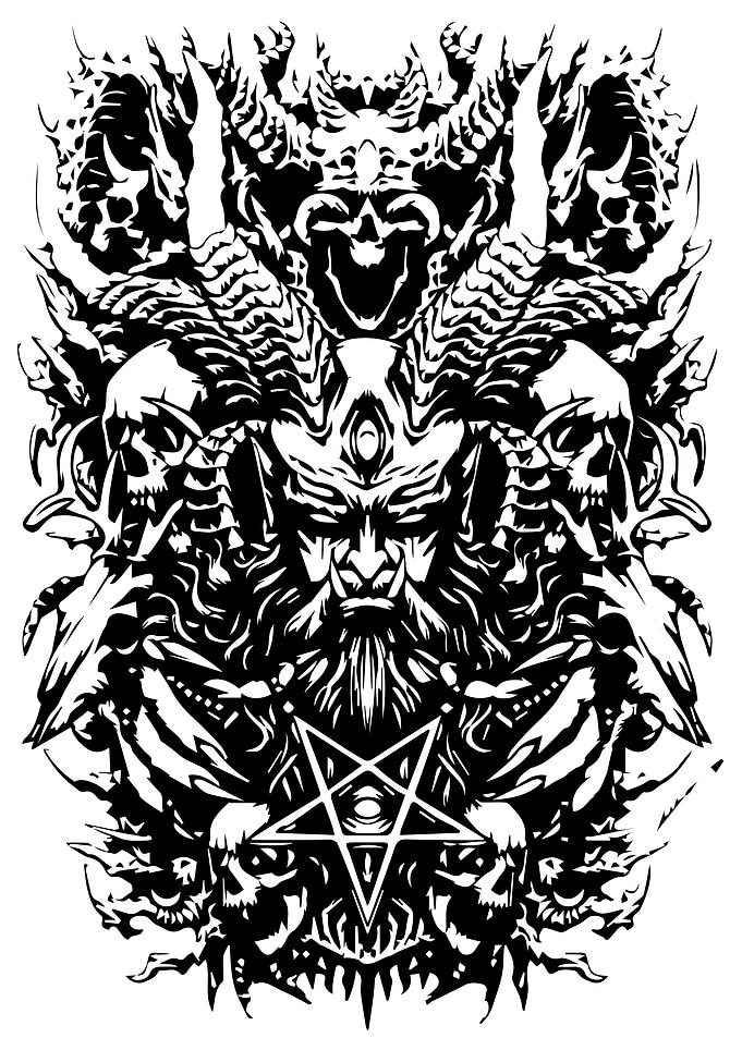Demonic Pentagram Illustration