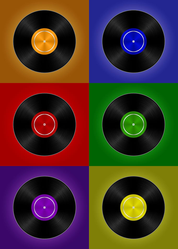 Vinyl Records Pop Art