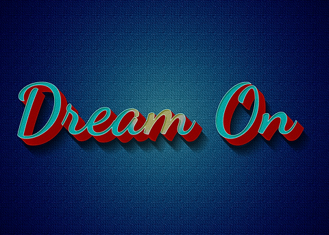 Dream On Text Art — living room metal wall art