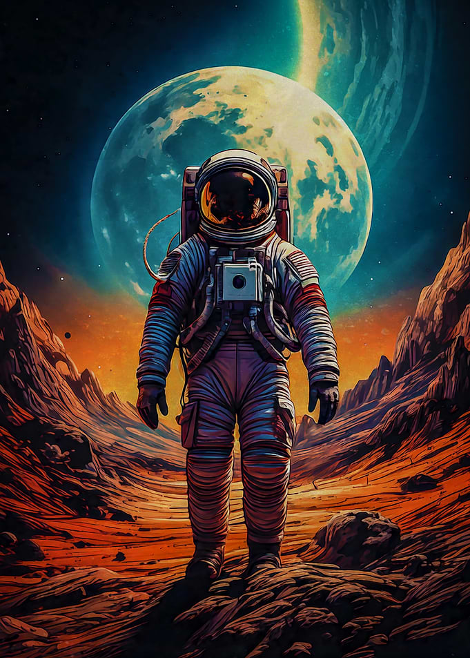 Astronaut on Alien Planet