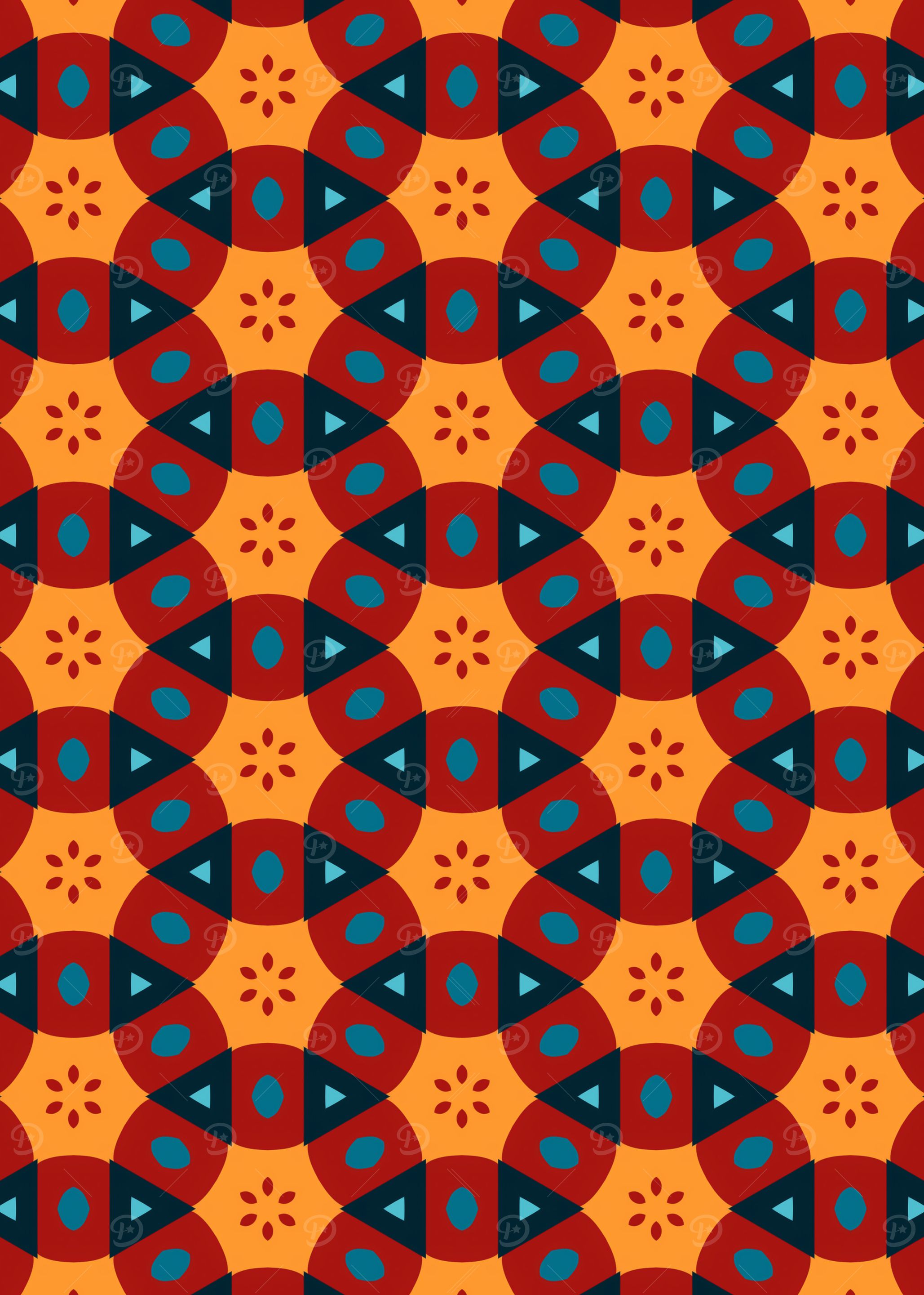Overlapping Circles Geometric Pattern