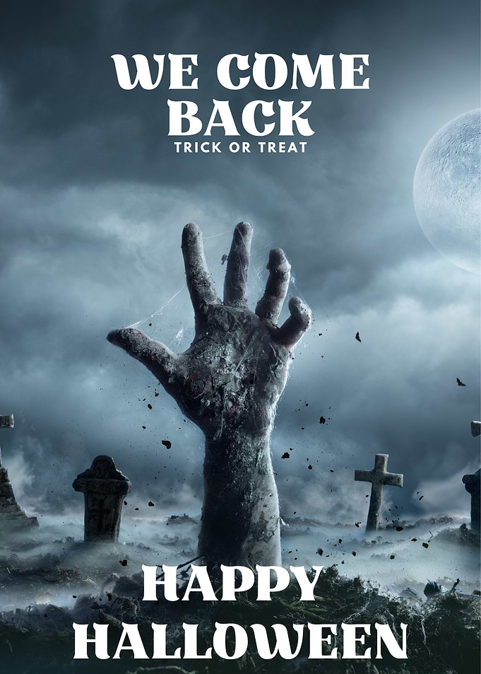 Zombie Hand Halloween Poster
