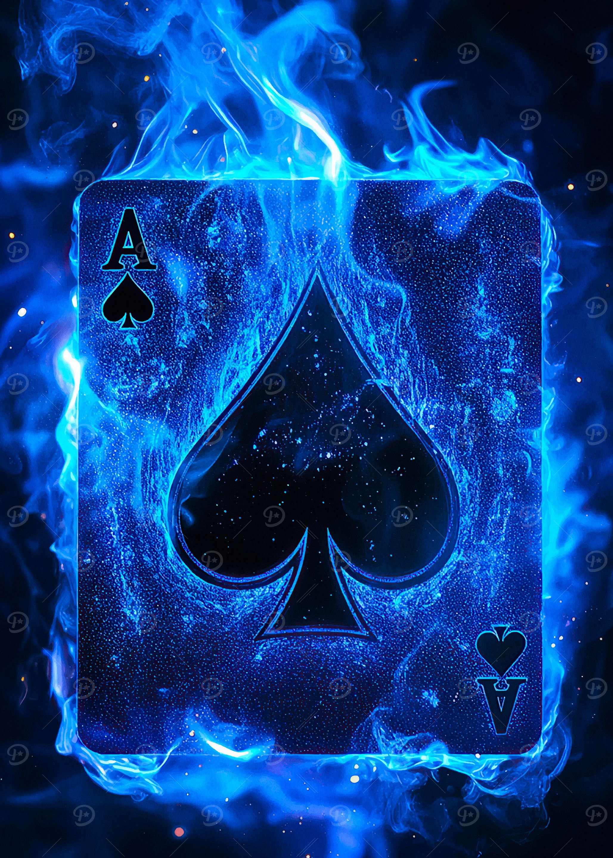 Ace of Spades in Flames