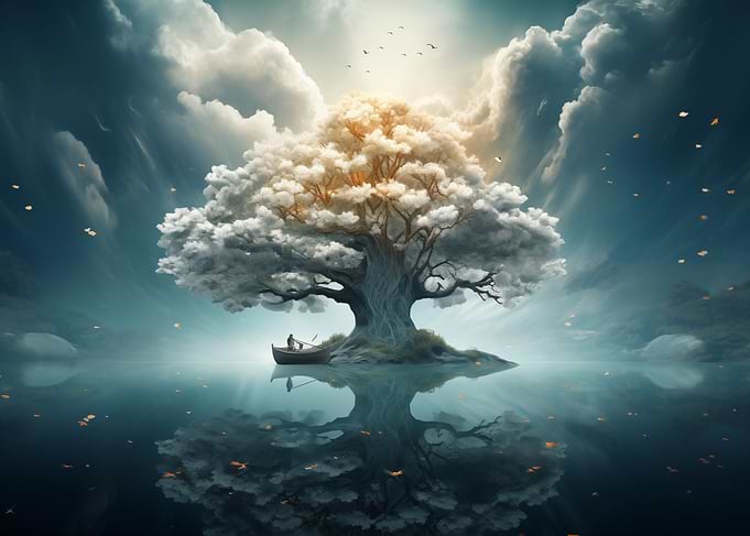 Mystical Tree and Boat