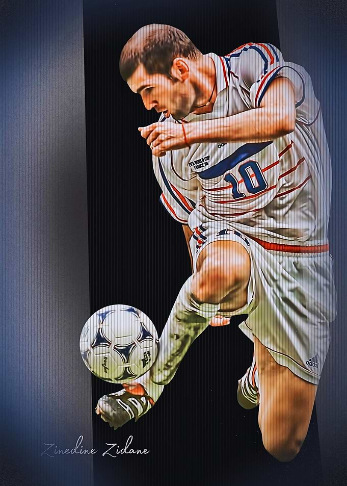 Zinedine Zidane Soccer Art