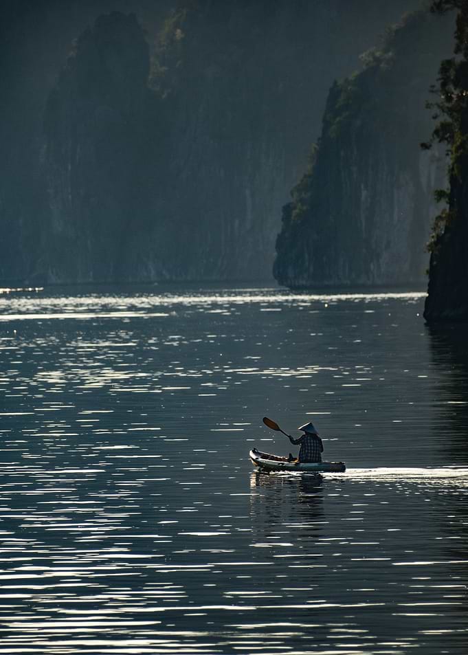 Kayaking in Ha Long Bay