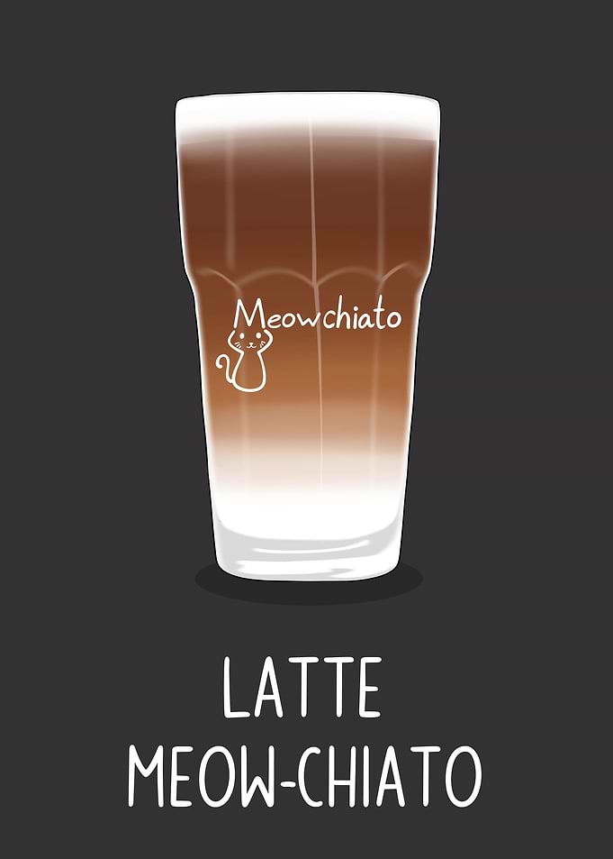 Meowchiato Latte Funny Puns