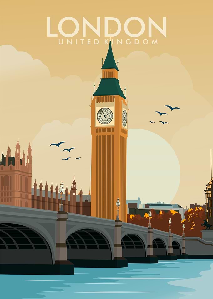 London England Travel Print