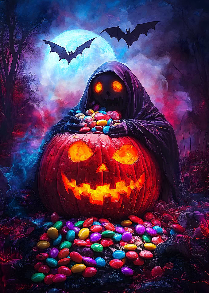 Halloween Pumpkin & Grim Reaper