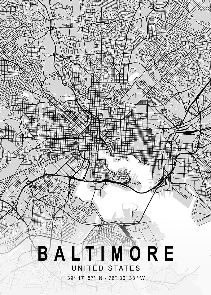Baltimore Light City Map
