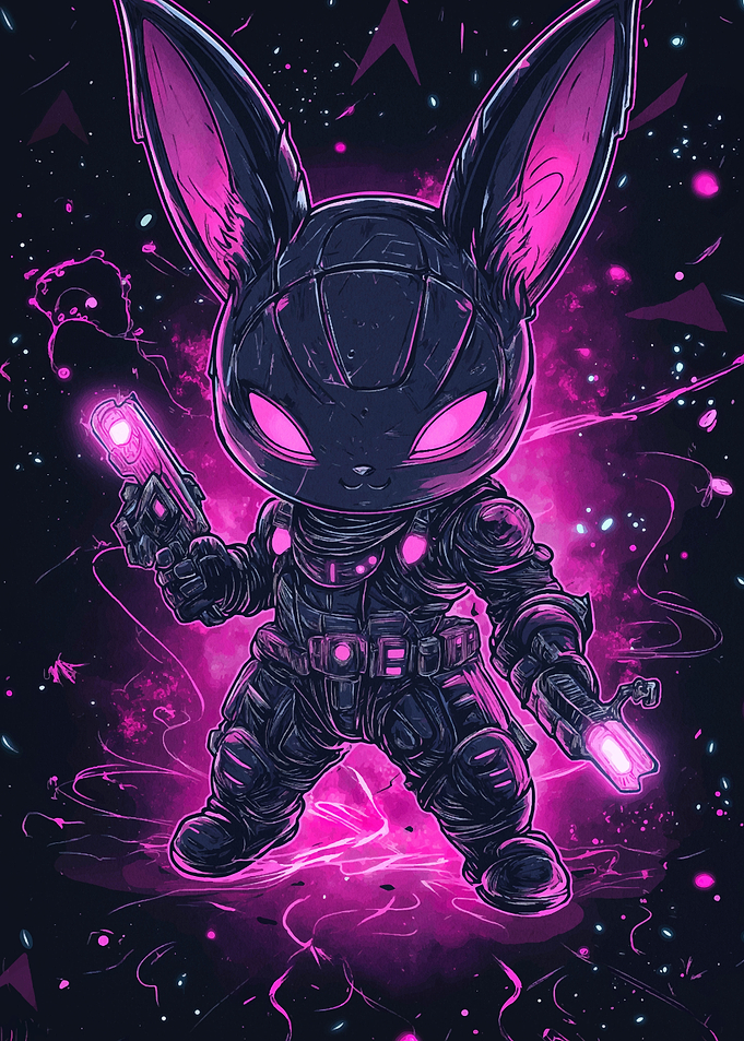 Cyberpunk Bunny Warrior