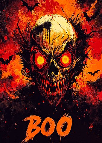 Halloween Monster Skull