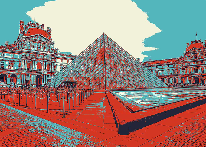 Louvre Pyramid & Palace
