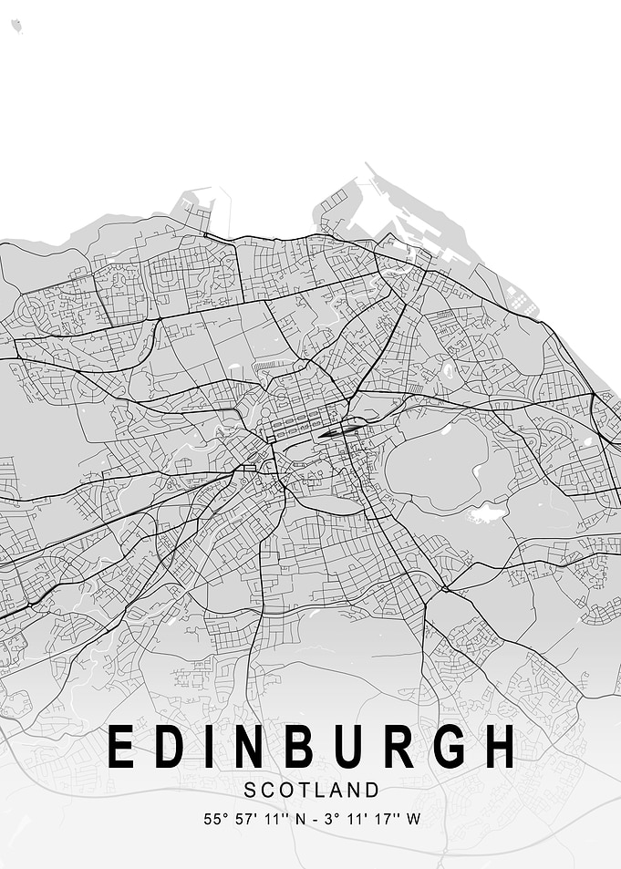 Edinburgh Light City Map