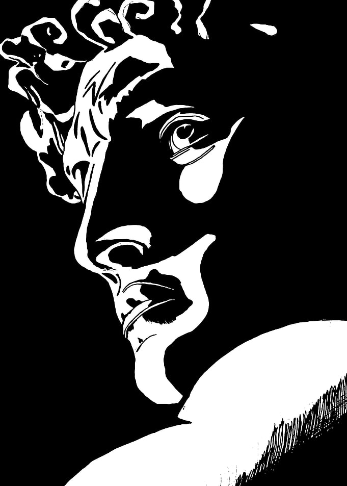 David Statue Silhouette