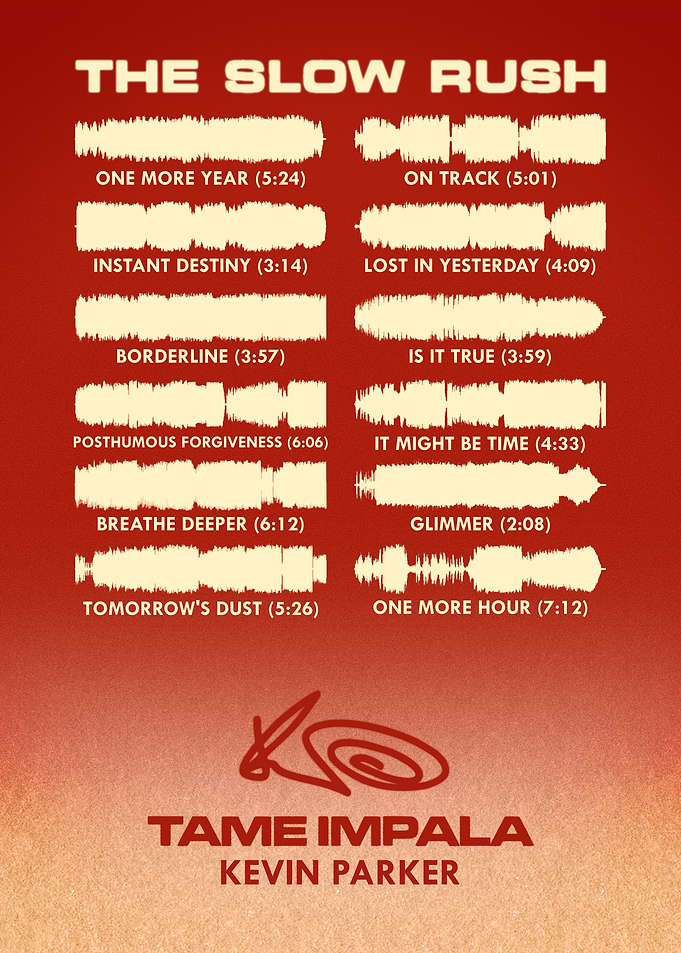 Tame Impala 'The Slow Rush' Album Track list Soundwave Art