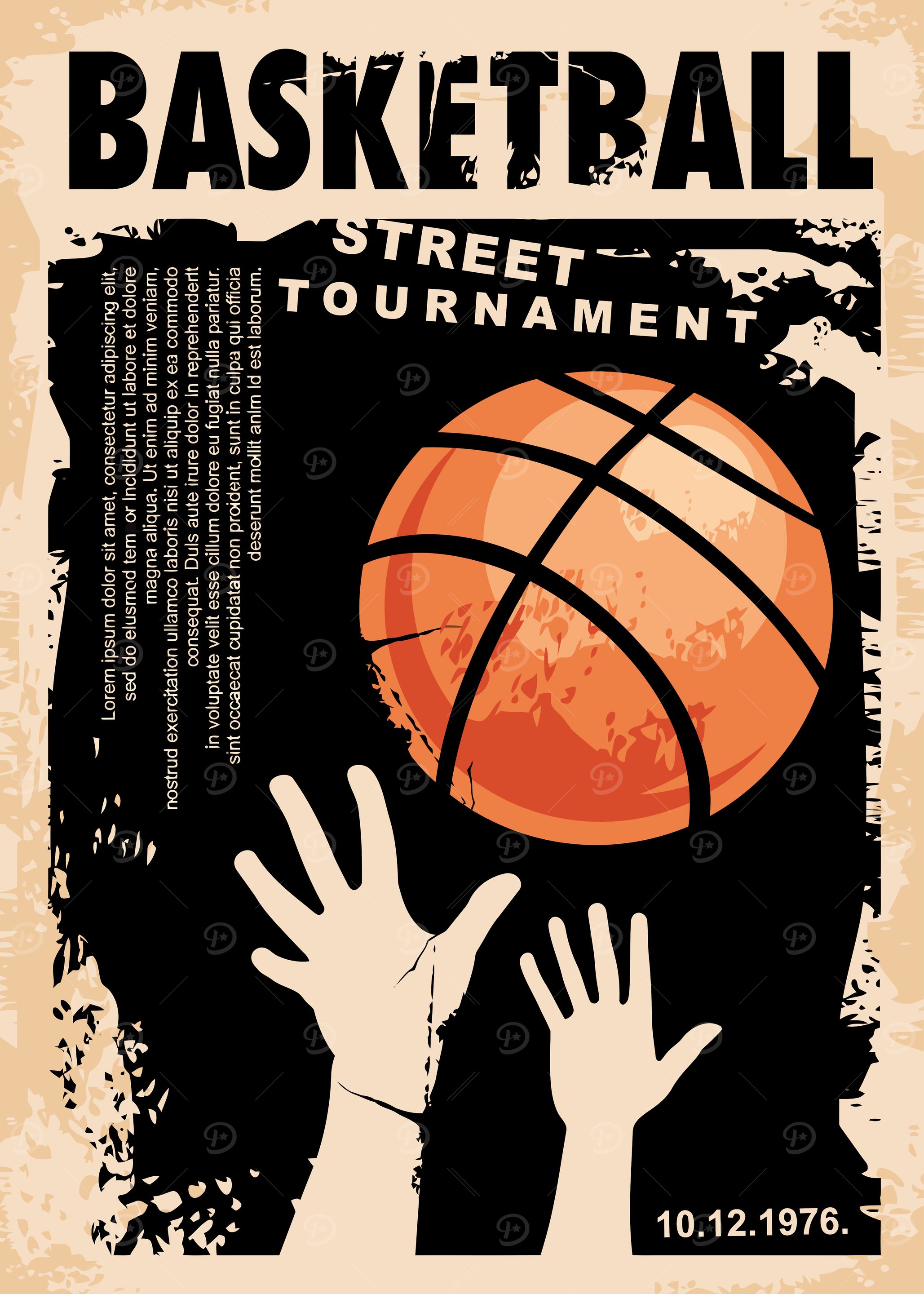 Basketball Street Tournament Poster