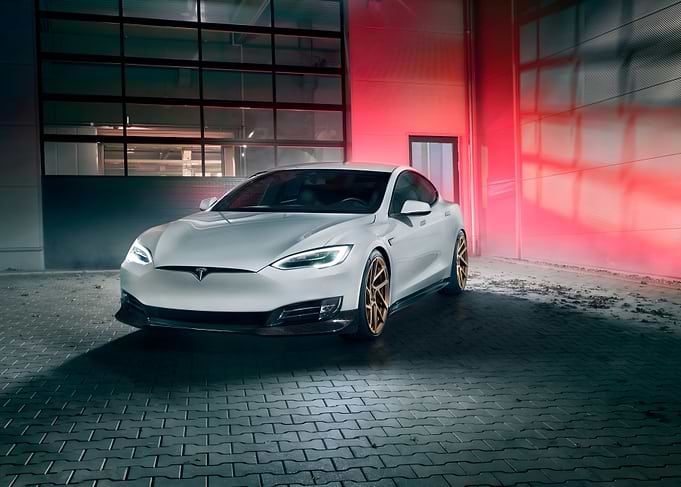 White Tesla Model S