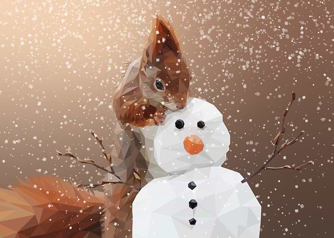 Squirrel and Snowman